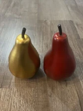 Pear Gold And Red 6in Home Decor Fruit Beautiful Perfect Pair Pear