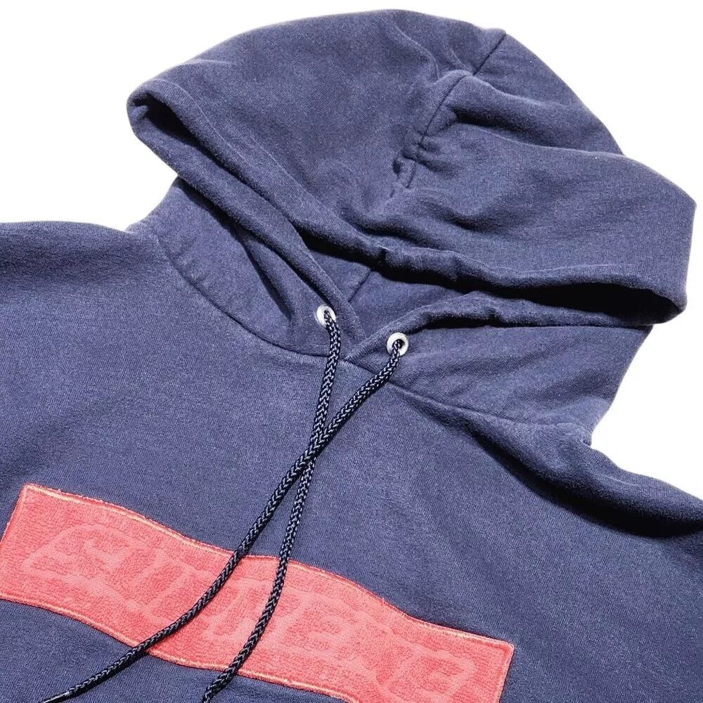 Sweat à capuche Champion x Supreme Eco authentique bleu marine XG rouge graphique