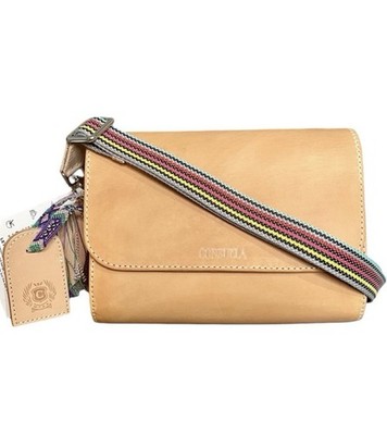 Consuela On The Town Diego Crossbody Bag w/ Removable Striped Strap - $275 New!