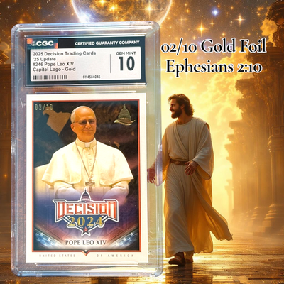 #ad Decision Pope Leo XIV GOLD 02 10 CGC 10 GEM MINT $247.00