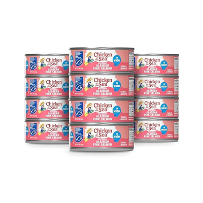 #ad Chicken of the Sea Alaskan Pink Canned Salmon in Water 5 Oz Cans 12 Count $21.99