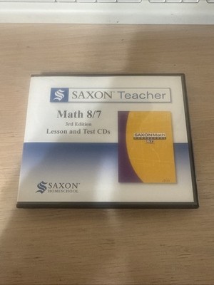 Saxon Teacher Math 8/7 Third Edition Lesson Test CD ROM Set Complete Homeschool 