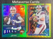 2025 Topps Chrome 1975 Green Josh Allen /99 Bills Lot*2