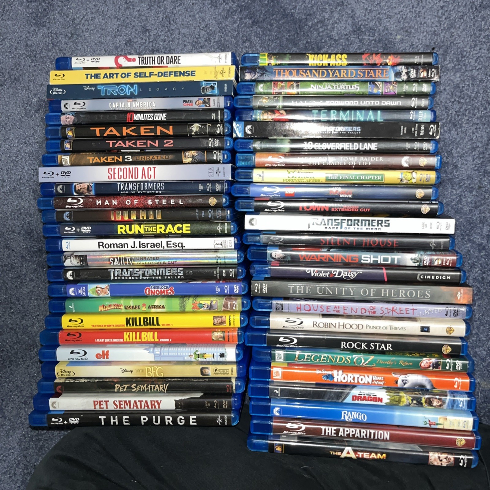 50 Assorted Blu-Rays - Lot - No Duplicates Disney Action Marvel Horror Read Desc