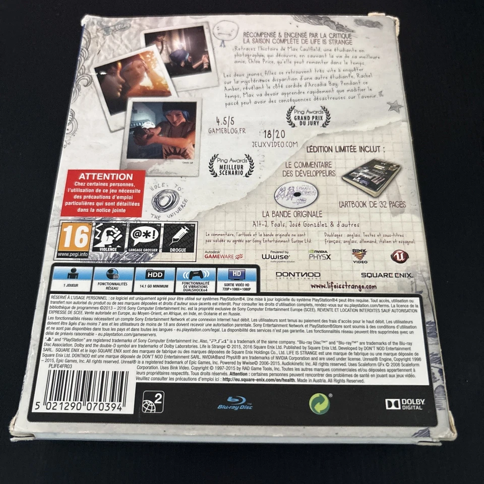 LIFE IS STRANGE EDITION LIMITEE Complet PS4 PlayStation 4, photo 2 sur 5