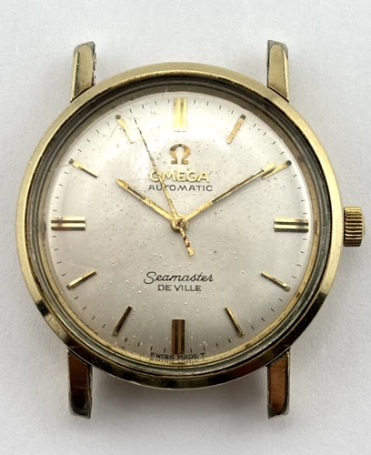 Omega Seamaster Deville Automatic 14K GF Swiss Made Watch 32mm Head Only Works!