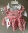 Vintage Cabbage Patch Babyland  Hospital Volunteer Candy Stripe Outfit PRISTINE!