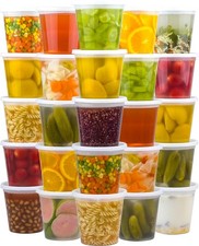 50 Set 24 oz Deli Containers with Lids, Leak-Proof BPA Free Plastic Take Out ...