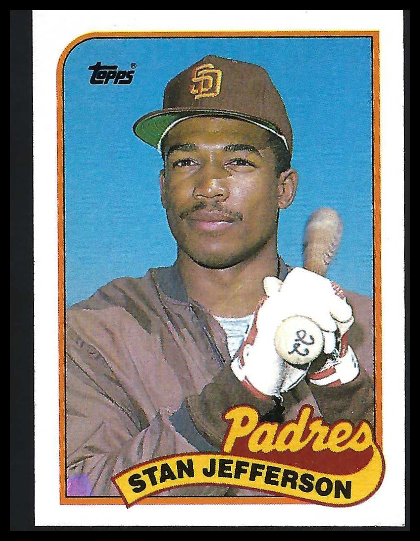 Stan Jefferson 1989 Topps #689b : Violet triangle on bottom left Padres