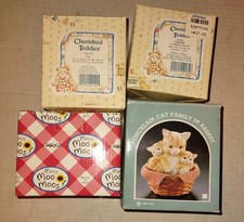 VINTAGE Cherished Teddies Others Lot of 4 Figurines With Boxes