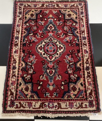 Handgeknüpfter Nahostteppich (76 x 55 cm) Tribal Wollteppich Gebetsteppich 