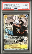 2024 ONE PIECE JAPANESE OP10-ROYAL BLOOD 119 TRAFALGAR LAW PSA 10