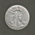 1943 Walking Liberty 90% Silver Half Dollar in 2X2 Plastic Case