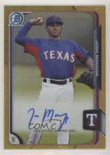 2015 Bowman Chrome Prospects Gold Refractor 45/50 Josh Morgan #BCAP-JOM Auto 2f9