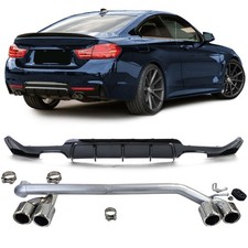 Heckdiffusor Glanz + Endrohr Sport Look passt f�r BMW F32 F33 F36 425 428 430