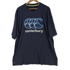 Canterbury Shirt Mens Big 2X Blue CCC Logo Graphic Rugby T-Shirt 129484