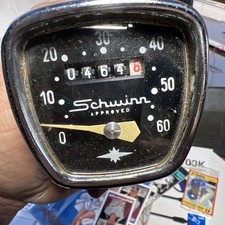 VINTAGE SCHWINN APPROVED CHROME BIKE SPEEDOMETER