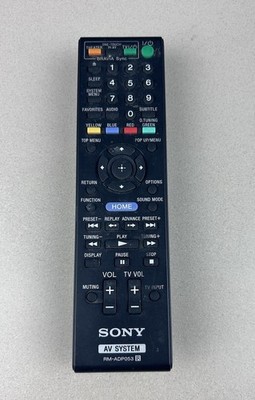 Sony RM-ADP053 Audio AV System Remote Control Black OEM Genuine Tested