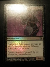 mtg magic 8th edition ravenous rats FOIL FRENCH vf fr Rats voraces
