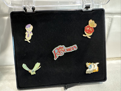 Disney Pin Set 5 Pc The Rescuers Vintage Enamel Collector Bernard Bianca