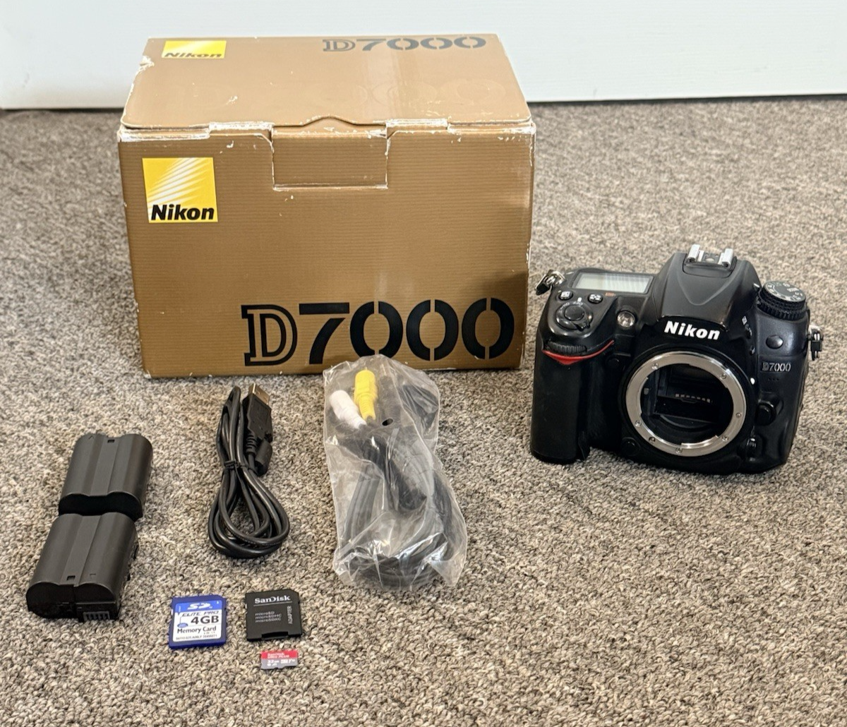 NIKON D7000 16.2mp BLACK DSLR CAMERA BODY ONLY #9829 SHUTTER | eBay
