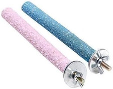 2 Pcs Multi-Color Random Bird Perch Stand Toy Wood Parrot Perch Stand Grinding C