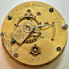  1879 18 Size ELGIN 11J KW KS HC LS Gr 10 M.3 GILT Pocket Watch Movt RUNS M23