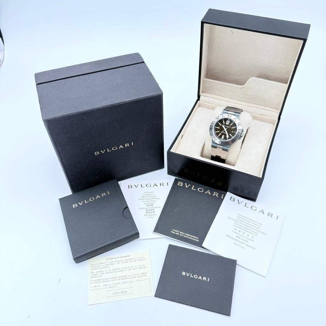 Exc+5 BVLGARI Diagono Titanium TI44TA Automatic Date Men's Watch 44mm w/Box Used image 2