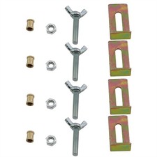 4 Sets Metal Recessed Sink Holder Kitchen Under Counter Basin Screws Fittings Nu