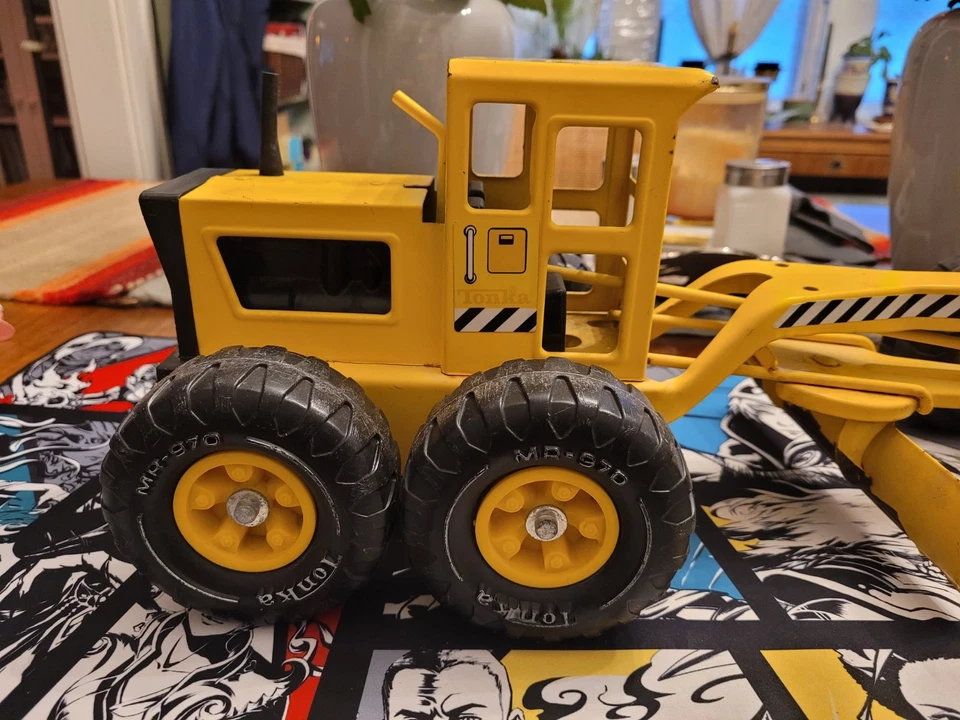 Vintsge Tonka GRADER Steel Classic Road Grader Toy 16210 Metal Yellow - Image 2 of 4