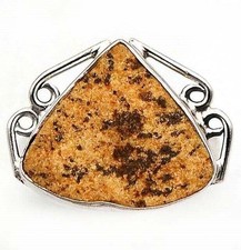 Natural Psilomelane Dendrite German 925 Sterling Silver Ring Sz 5.5,