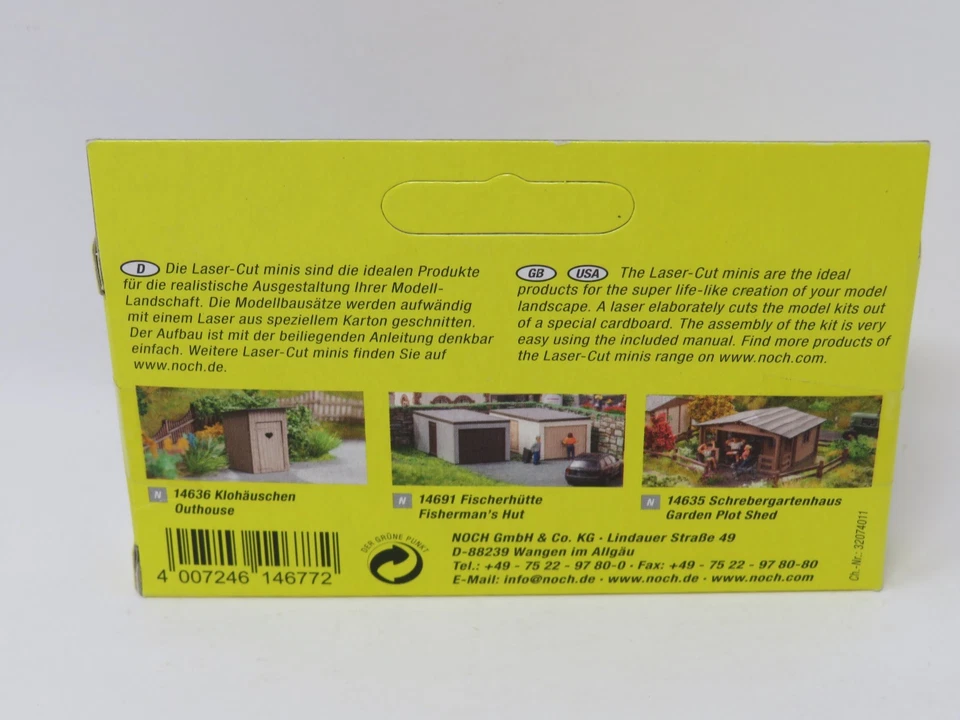 Noch N 14677 Prefabricated Garage Building Detail Accessory Laser-Cut Kit - Image 2 of 2