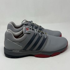 Adidas Tour 360 Traxion Bounce Spikeless Golf Shoes Mens 10 Gray Leather
