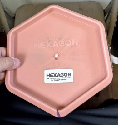 Six Sided Disc Golf Hexagon   X Trash Panda Collaboration   New 181 Salmon Hex