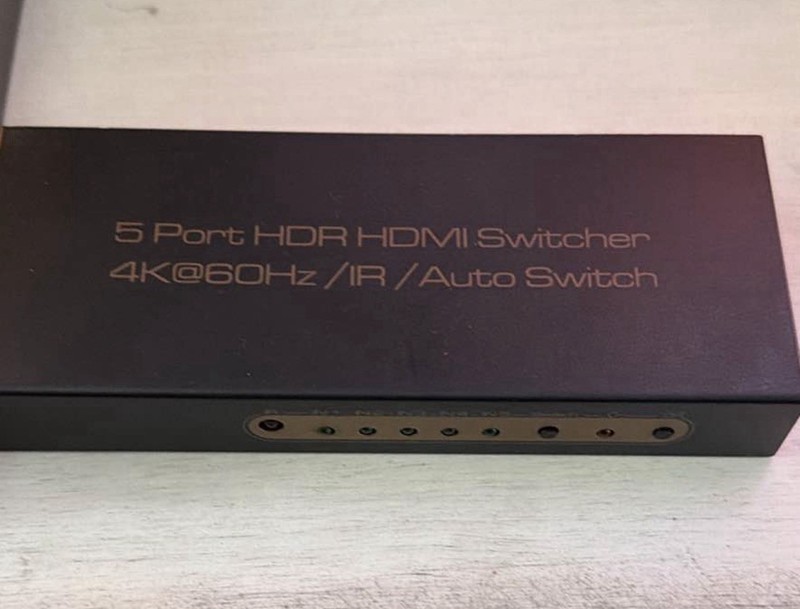 SkycropHD 4K@60Hz 5 Port HDMI Switch, NO Remote, 5 In 1 Out 4Kx2K Auto Switcher