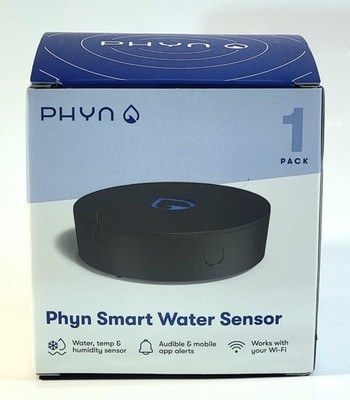 Phyn Smart Water Sensor - 1-Pack Black in Box  - Wi-Fi Mobile & Audible Alerts