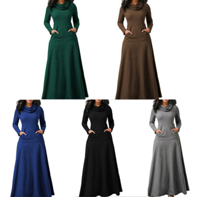 chinese dress ladies Seltaon Casual Plus Size Maxi Dress for Women 3/4 Sleeve High Waist Flowy  Ruffle Fall Dresses with Belt Black at Amazon Women's Clothing store