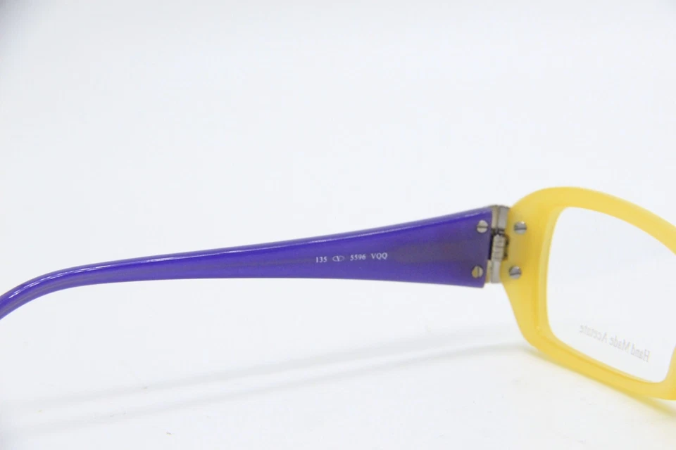 NUEVOS MARCOS DE GAFAS VALENTINO V5596 VQQ AMARILLO PÚRPURA AUTÉNTICOS 52-15 Foto 4 de 4