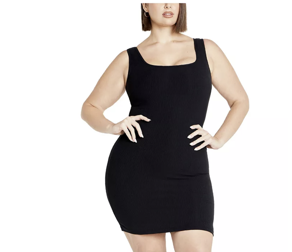 bodycon shapewear dress Built-In Shapewear Mini Dress, Black / M