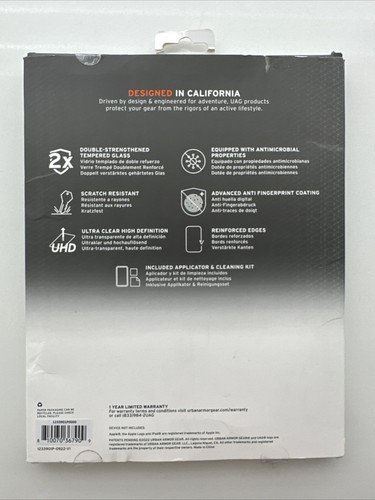 PROTECTOR DE PANTALLA DE VIDRIO UAG ESCUDO PLUS PARA 10,9" (10A GENERACIÓN) - Imagen 2 de 2