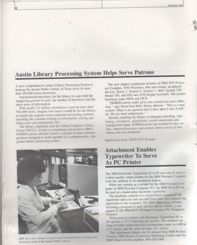 ITHistory (1983/11) IBM CUSTOMER BULLETIN "Newest IBM PCs Communicate With OF3 - Picture 6 of 24