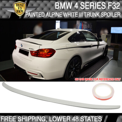 USA Stock 14-20 BMW 4 Series F32 Trunk Spoiler Painted Alpine White III #300