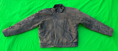Vintage Fidelity Men's Leather Jacket Size Size 44.