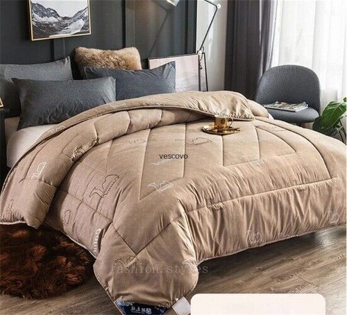 Winter Summer Bedding Duvets Insert Camel Wool Comforter Warm Quilt Blanket - Picture 13 of 26