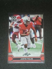 2021 Leaf Multi-Sport JUSTIN FIELDS RC #6 Red Parallel Ohio State Rookie Card