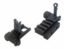 NEW DLP Tactical Minimus Metal Folding Front & Rear BUIS Iron Sight Set sights