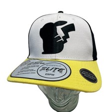 Pokemon Pikachu Embroidered Silhouette Snapback Hat Bioworld Elite Flex Yellow