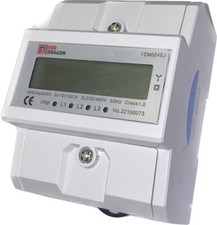 Three Phase Energy Elecctricity Meter KwH Din Rail Mounted With LCD 3x10A 100A 