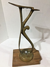 Vintage Brass Shoe Shine Stand Foot Rest Cobbler Stand 14.5   S95