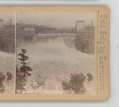 Genessee High Falls Rochester NY New York Webster & Albee Stereoview